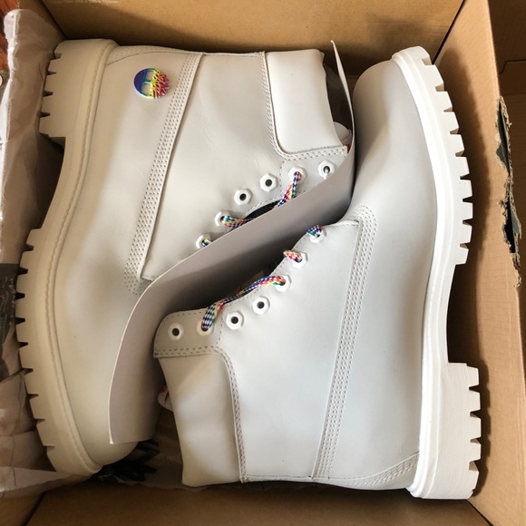 Timberland “rainbow” 6” leather boots men’s SZ 10 - Picture 6 of 6